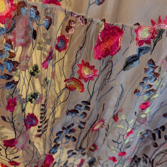 Free People Sheer Floral Embroidered Mini Dress - Picture 5 of 16